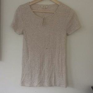 Madewell soft ribbed crewneck tee NWT